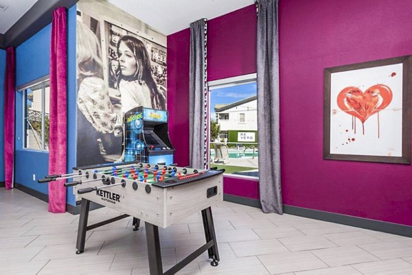 clubhouse game room at Reverb at Spring Valley Apartments