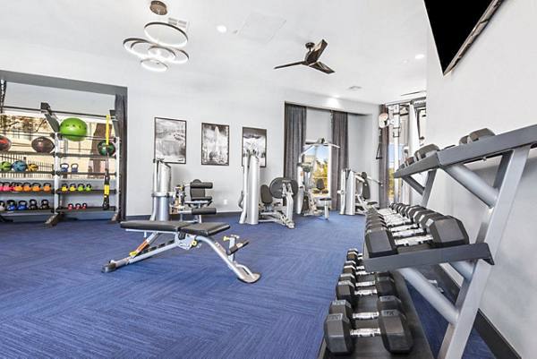 fitness center at Reverb at Spring Valley Apartments