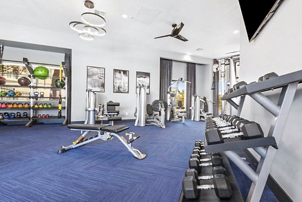 Fitness center with state-of-the-art equipment at Reverb at Spring Valley Apartments