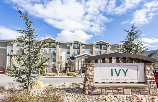 Ivy at Draper Apartments: Welcoming entrance signage at luxury apartments in Draper