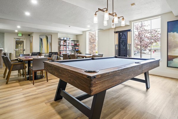 game room at The Ivy at Draper Apartments