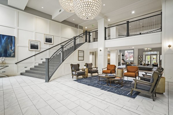 Clubhouse featuring modern design and social spaces at The Ivy at Draper Apartments