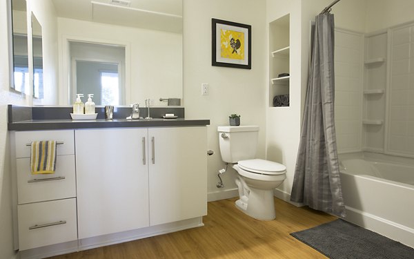 Bathroom at Eton at Warner Center Apartments