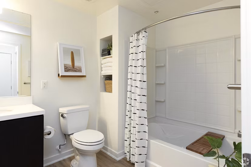 bathroom at Eton at Warner Center Apartments 