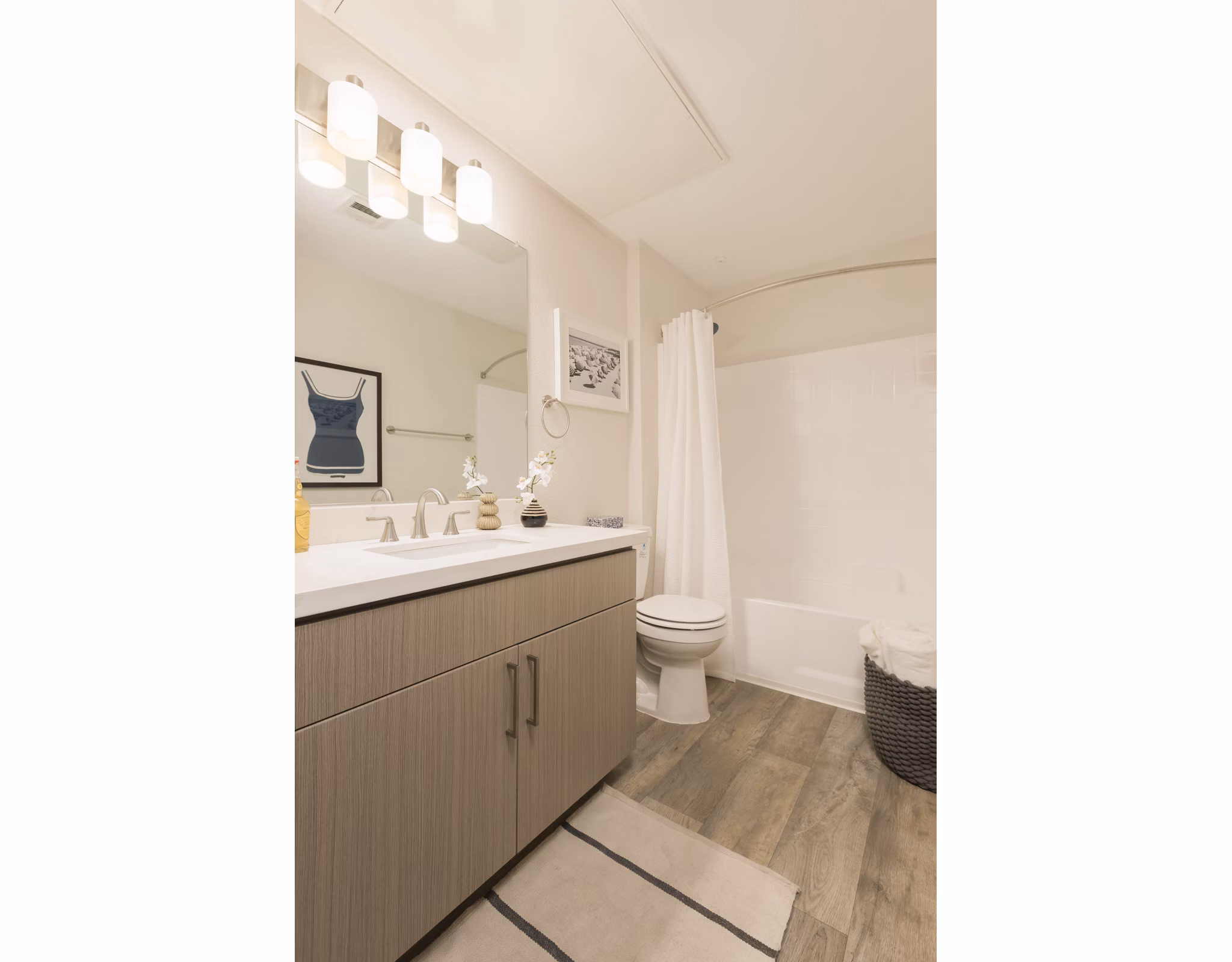 Bathroom featuring elegant marble countertops at Adobe Ridge Apartments