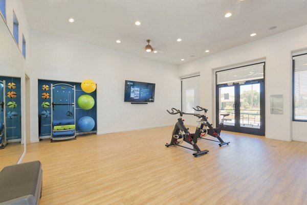 Yoga and spin studio with modern equipment at Adobe Ridge Apartments
