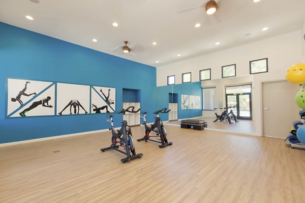 Yoga and spin studio with modern equipment at Adobe Ridge Apartments