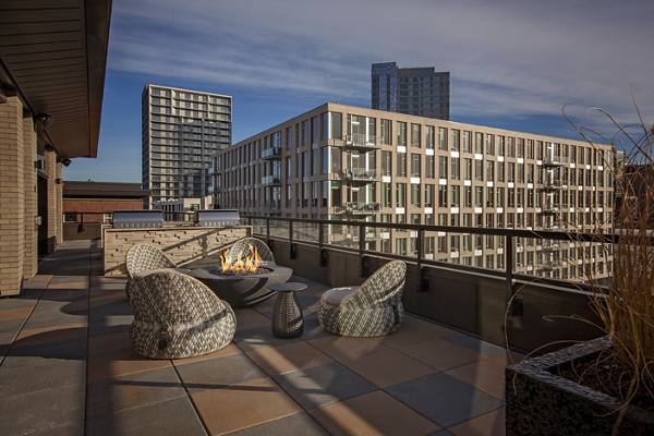 fire pit at Broadstone Reveal Apartments