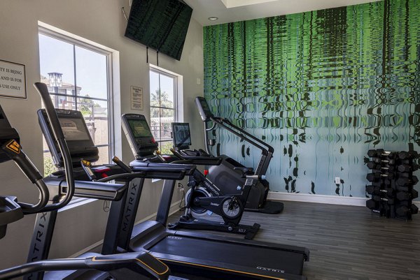 Modern fitness center with cardio and strength equipment at Canyon Park Apartments in Phoenix