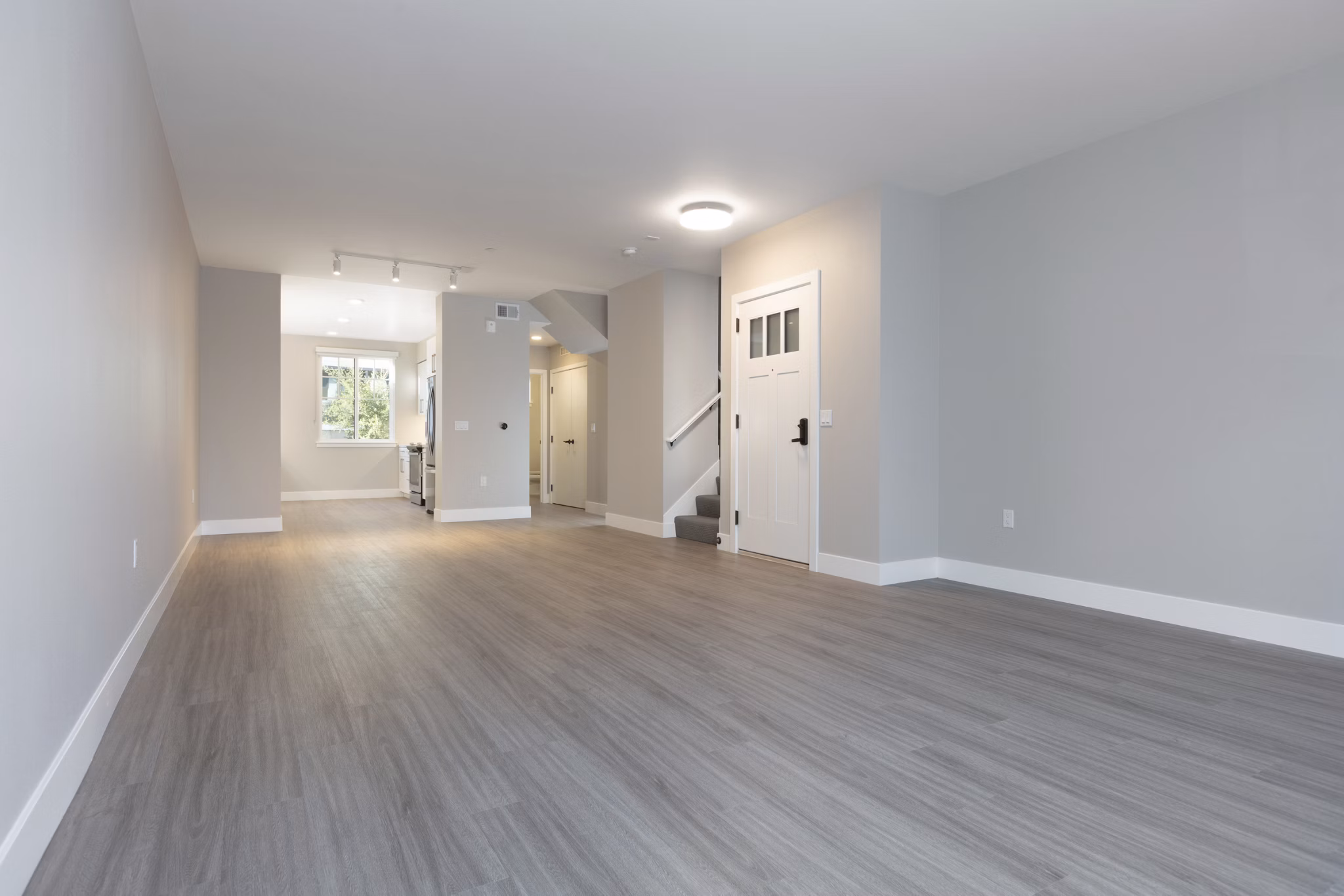 Modern living room with sleek furnishings at 599 Castro Apartments, offering luxury urban living in a prime location