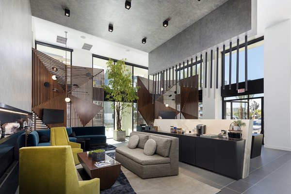Clubhouse at Jefferson Edge Apartments: Modern luxury space for resident events and gatherings