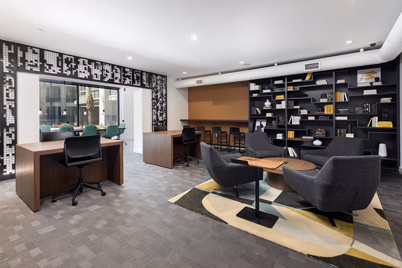 Jefferson Edge Apartments: Stylish clubhouse with modern design