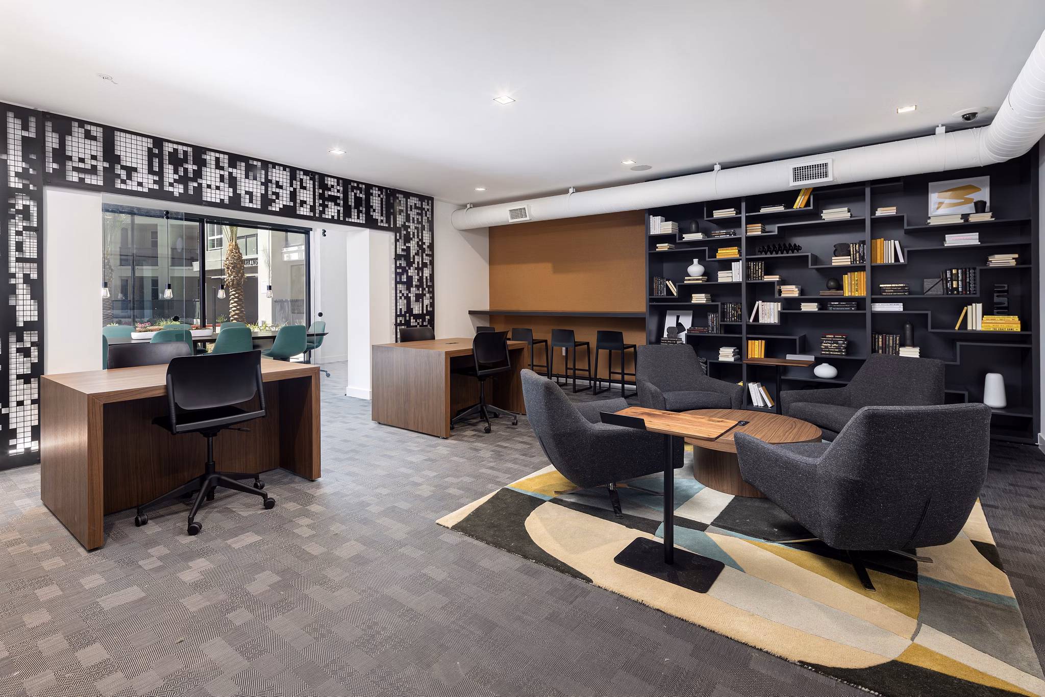 Jefferson Edge Apartments: Stylish clubhouse with modern design