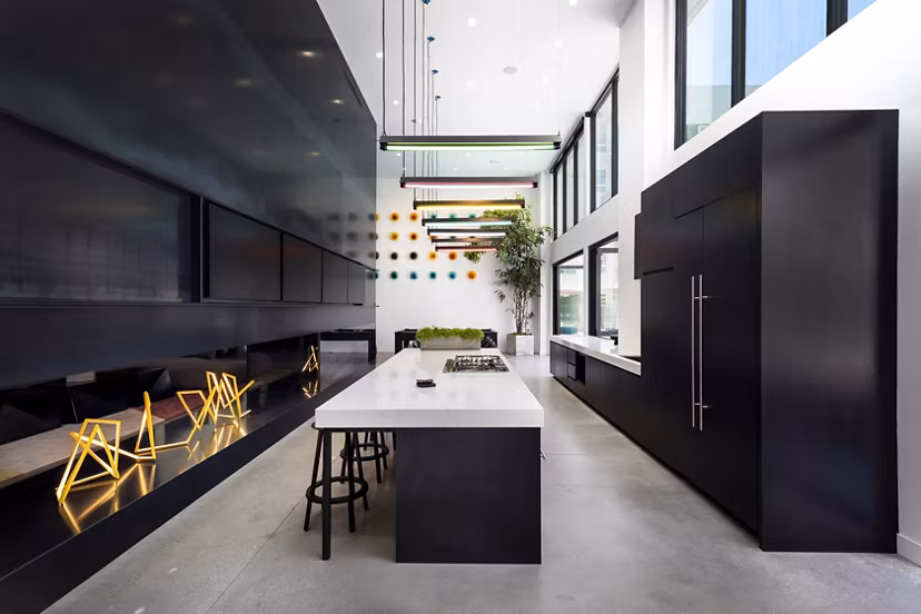 Elegant clubhouse with modern decor at Jefferson Edge Apartments