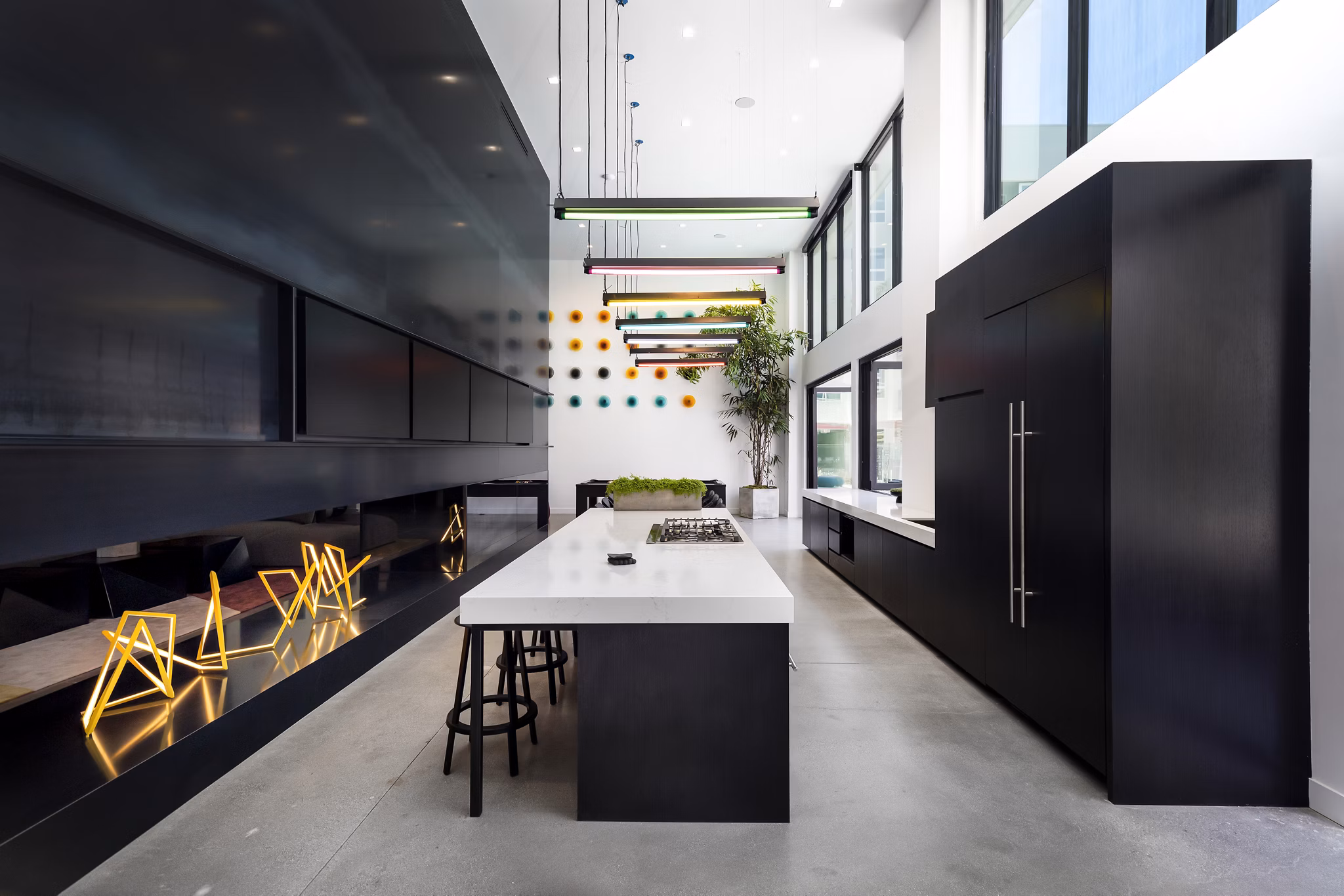 Elegant clubhouse with modern decor at Jefferson Edge Apartments