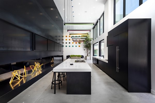 Elegant clubhouse with modern decor at Jefferson Edge Apartments