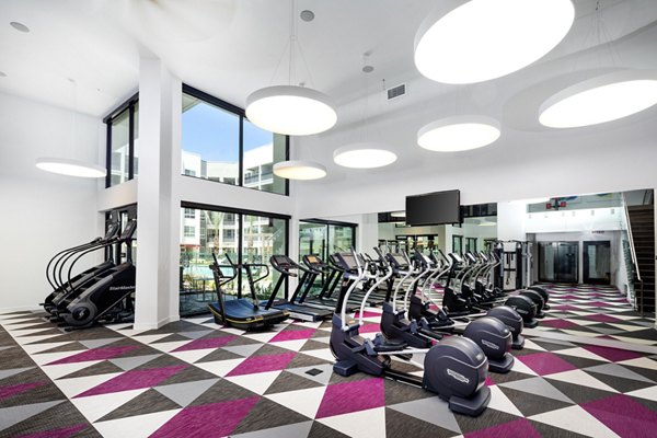 State-of-the-art fitness center with modern equipment at Jefferson Edge Apartments