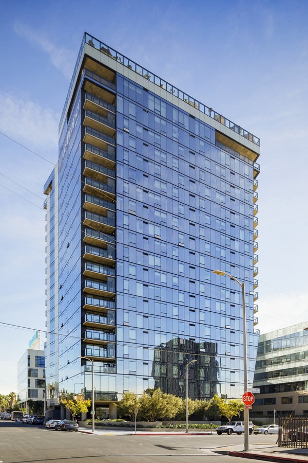 exterior at Columbia Square Living Apartments