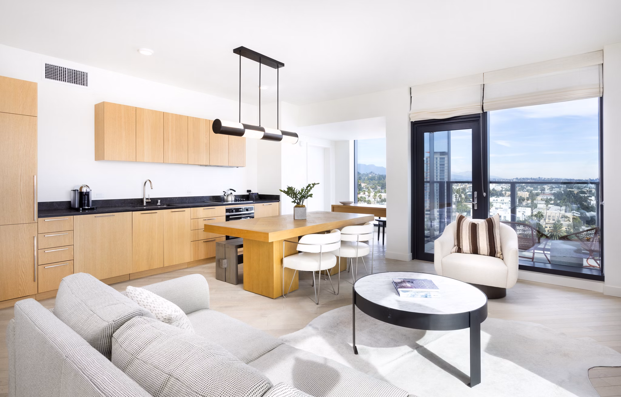Spacious kitchen with modern appliances at Columbia Square Living Apartments