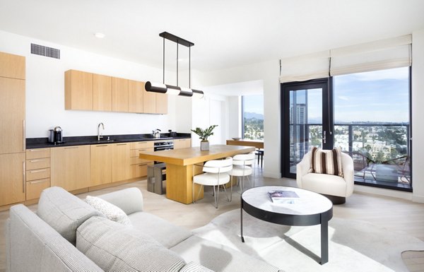 Spacious kitchen with modern appliances at Columbia Square Living Apartments