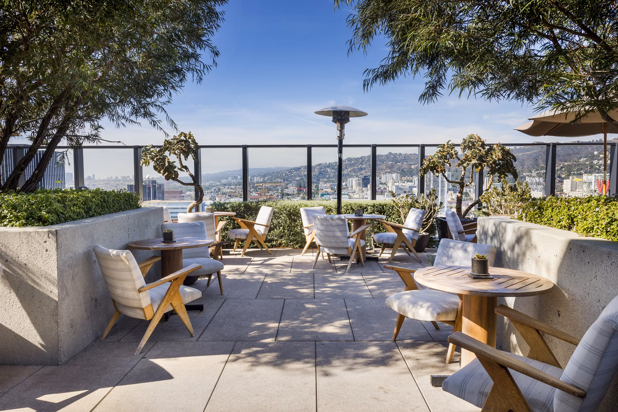 Stunning rooftop deck with urban views at Columbia Square Living Apartments