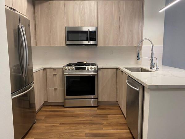 kitchen at Crescent Park at Playa Vista Apartments