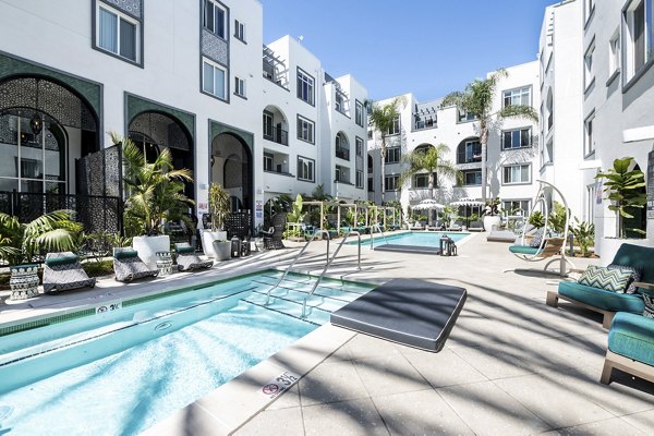 pool at Reveal Playa Vista Apartments