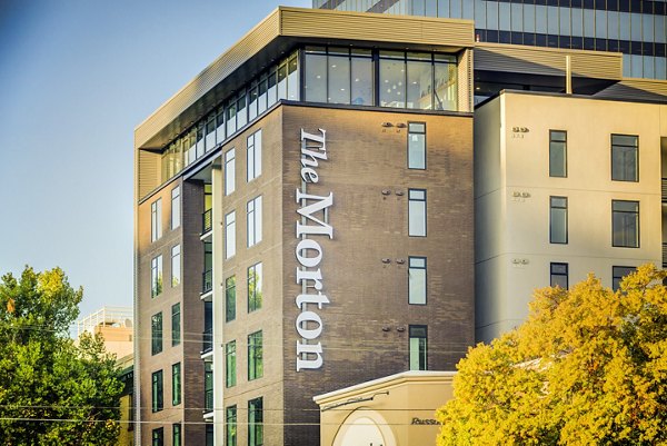 The Morton Apartments: Sleek modern of luxury apartment building in downtown, showcasing contemporary design and architecture