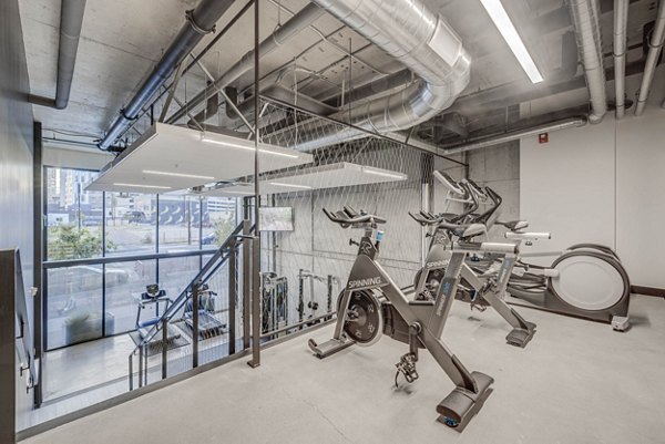 fitness center at The Morton Apartments