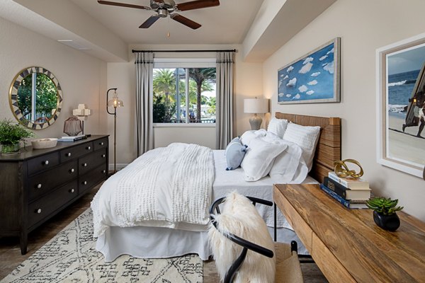 Luxurious bedroom with ocean views at 1333 South Ocean Apartments