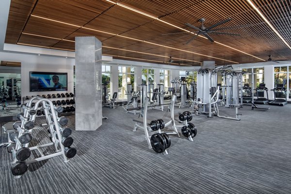 State-of-the-art fitness center with modern equipment at 1333 South Ocean Apartments