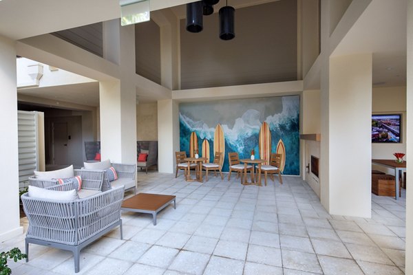 Spacious patio with ocean views at 1333 South Ocean Apartments, a luxury property managed by Greystar