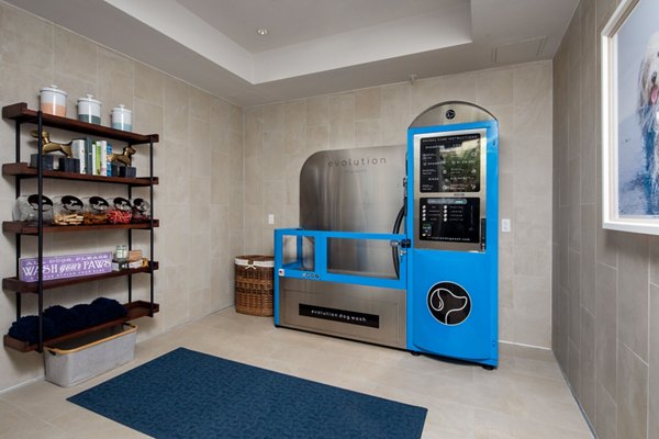 Convenient dog wash station at 1333 South Ocean Apartments, a luxurious Greystar community for pet-friendly living