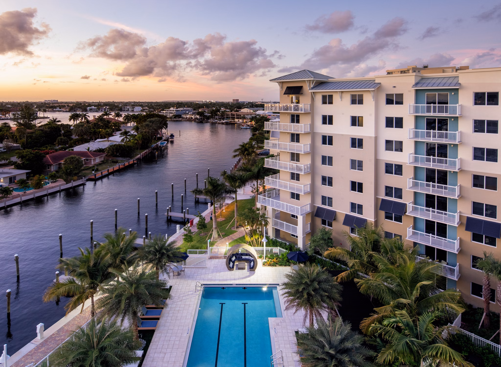 Balcony view of the ocean from 1333 South Ocean Apartments, featuring luxury apartment living in a prime beachfront location