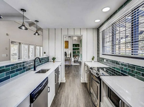 clubhouse kitchen at Sienna at Cherry Creek Apartments