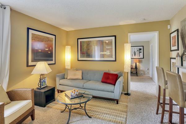 living room at Sienna at Cherry Creek Apartments