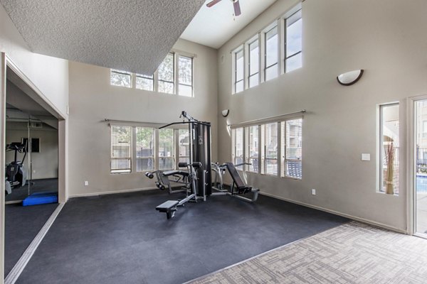 fitness center at Dartmouth Woods Apartments