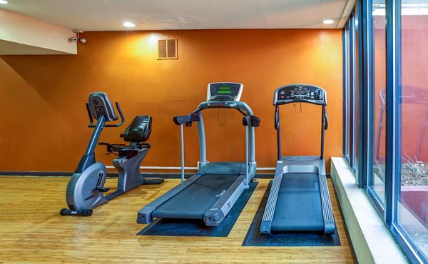 fitness center at Silverbrook Apartments