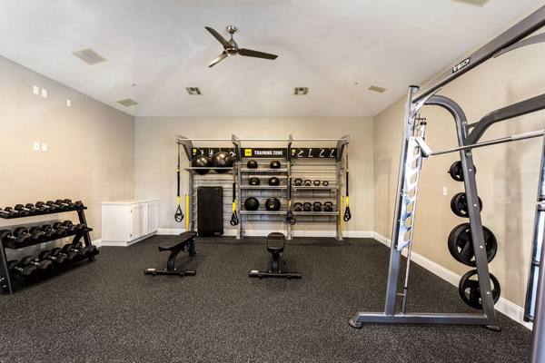 fitness center at Deerwood Apartments