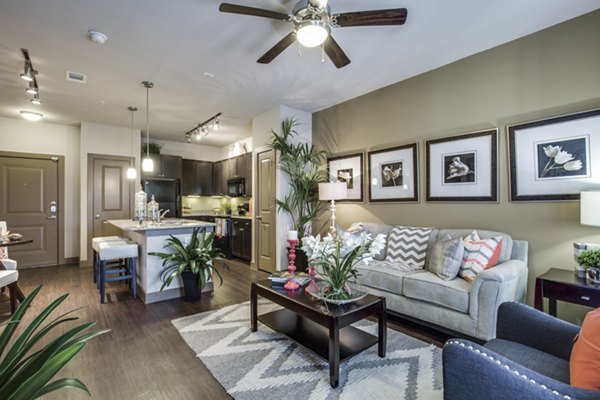 living room at Highpoint at Cypresswood Apartments