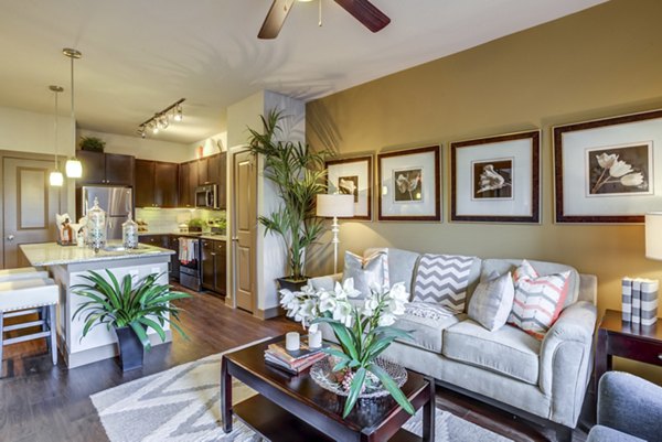 living room at Highpoint at Cypresswood Apartments