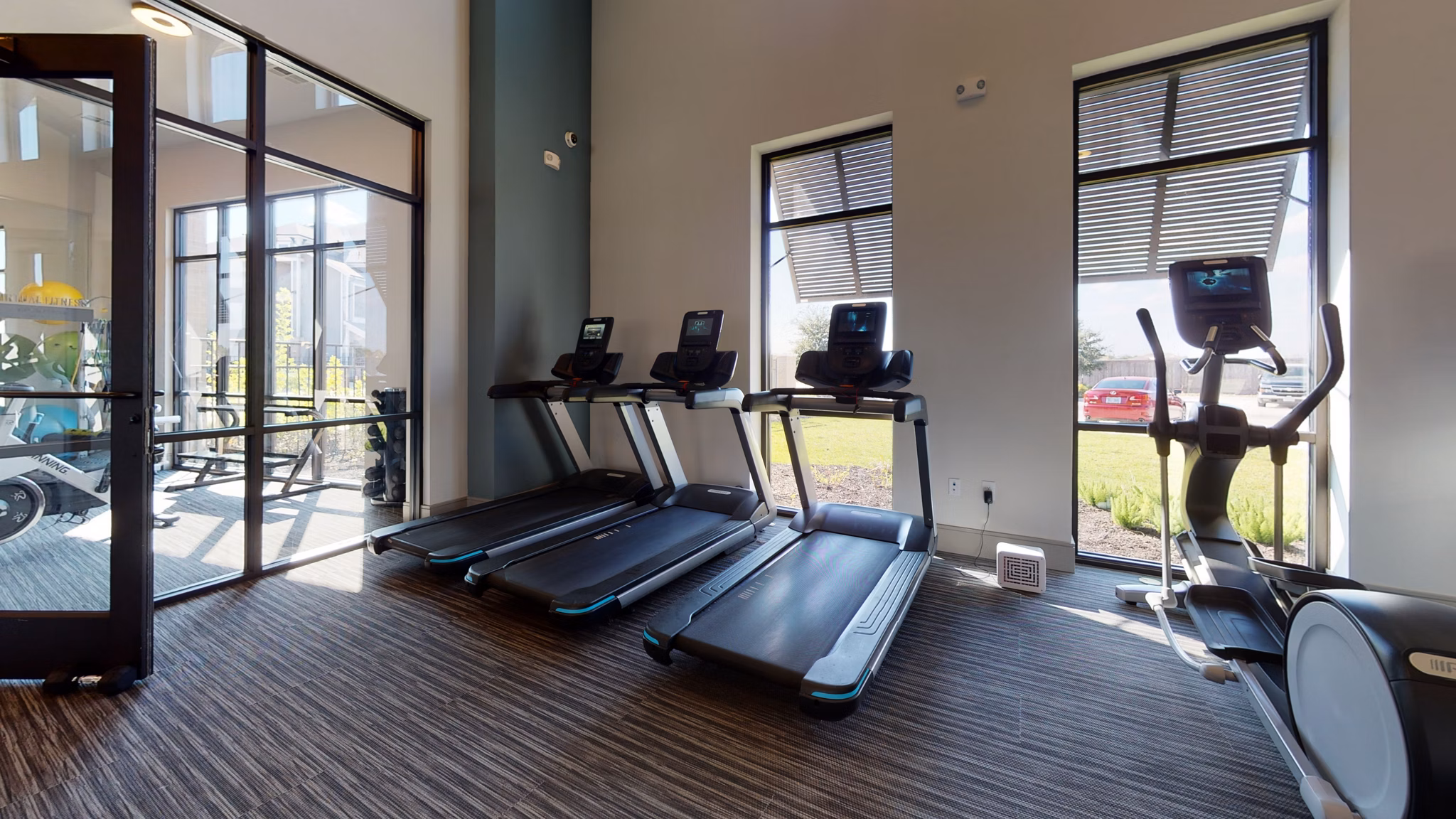 fitness center at Bellrock Market Station Apartments