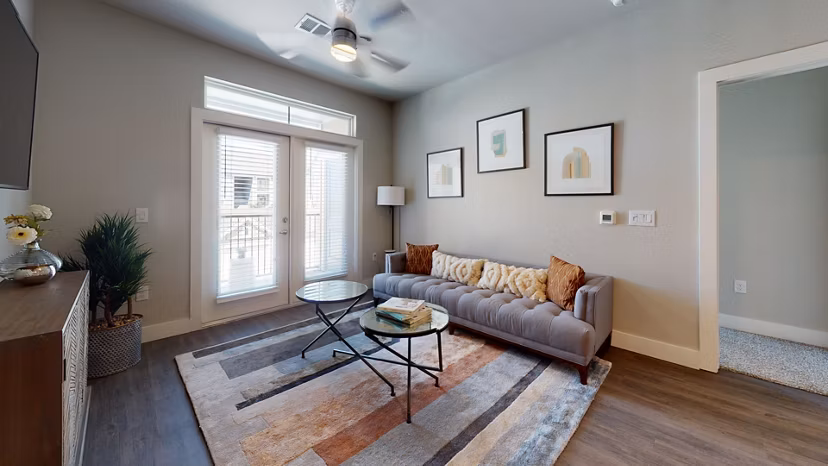 living room at Bellrock Market Station Apartments