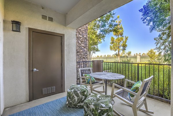 Ironwood North Apartments: Modern patio space at luxury apartments featuring stylish outdoor furniture