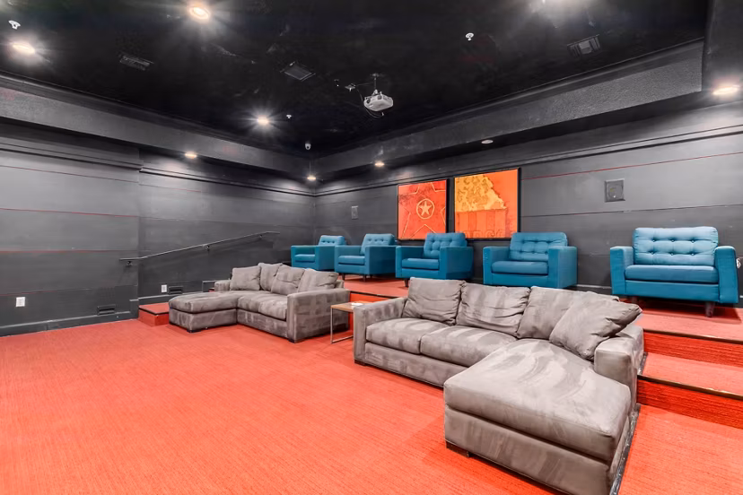 Clubhouse featuring contemporary design and cozy seating at Artessa Apartments