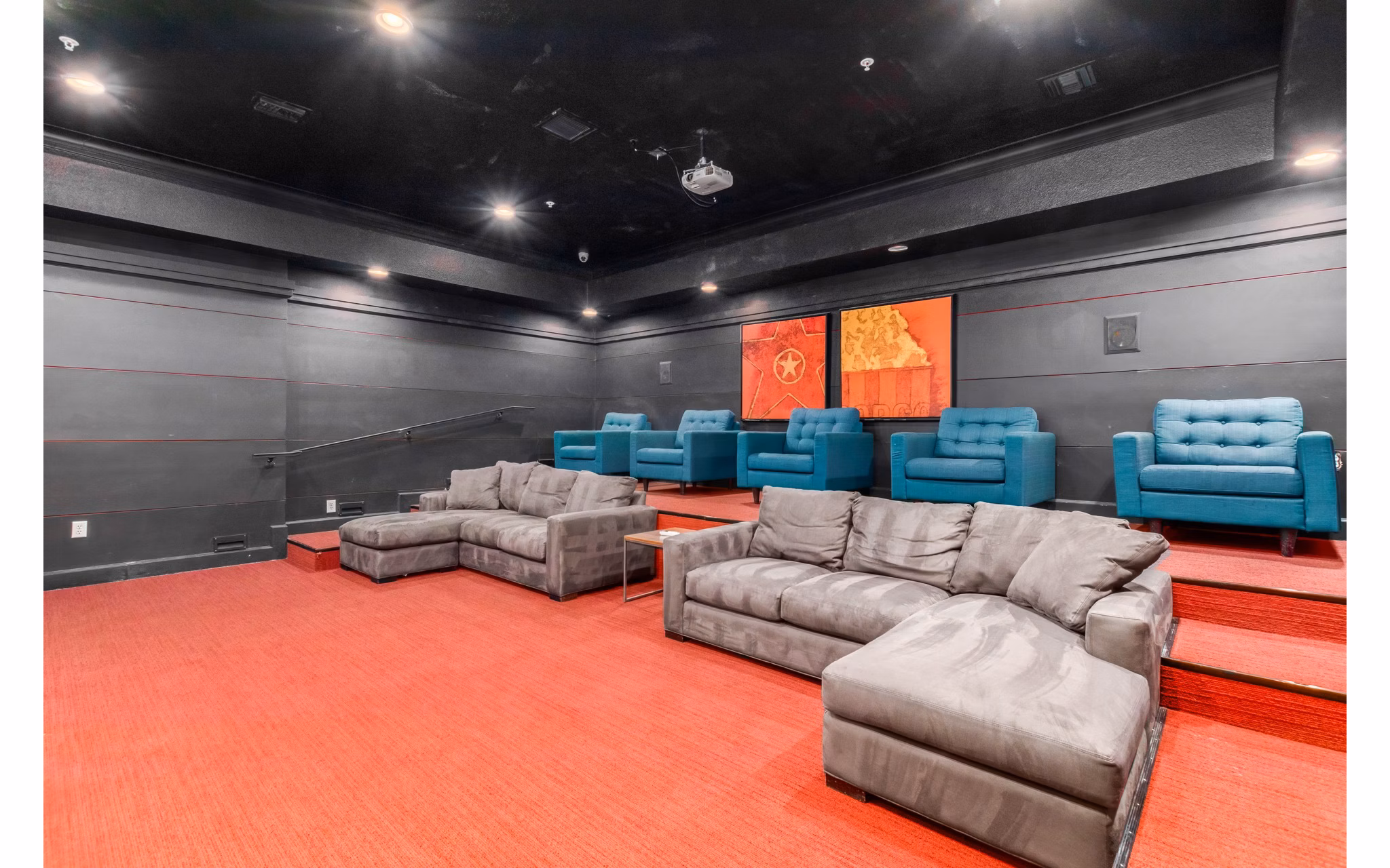 Clubhouse featuring contemporary design and cozy seating at Artessa Apartments