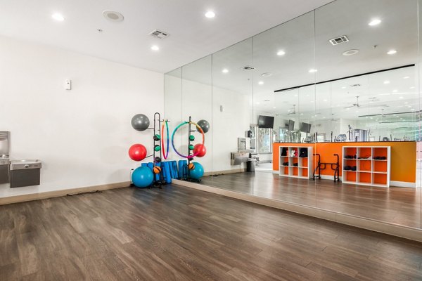 State-of-the-art yoga/spin studio at Artessa Apartments offering fitness amenities