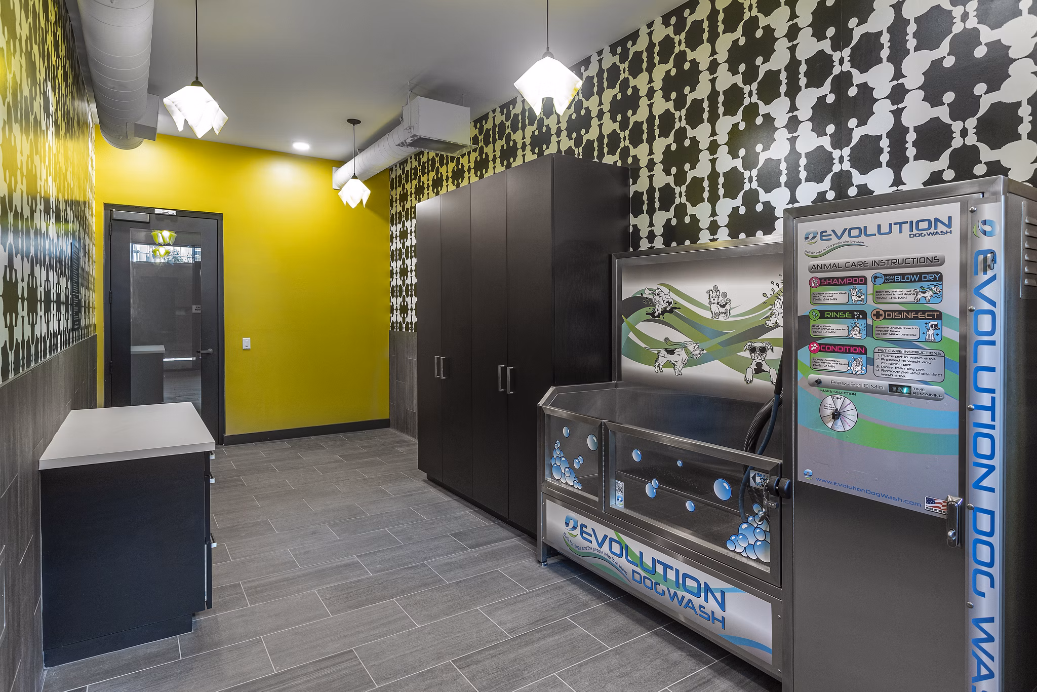 Dog wash station for pet care at Jefferson Rise Apartments