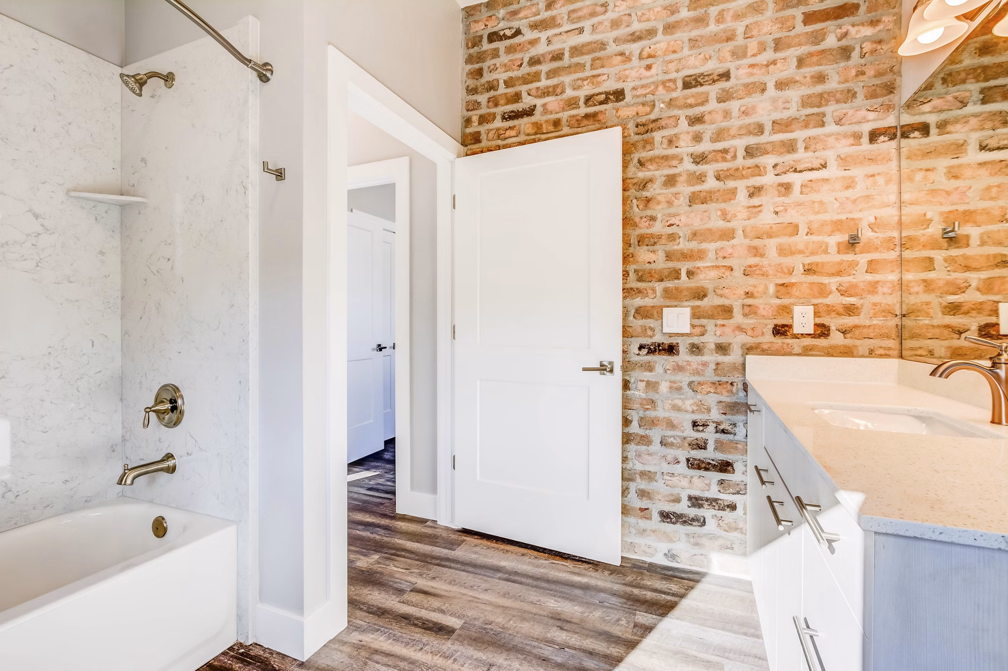 Bathroom featuring modern fixtures and elegant design in Park East Apartments' luxury units