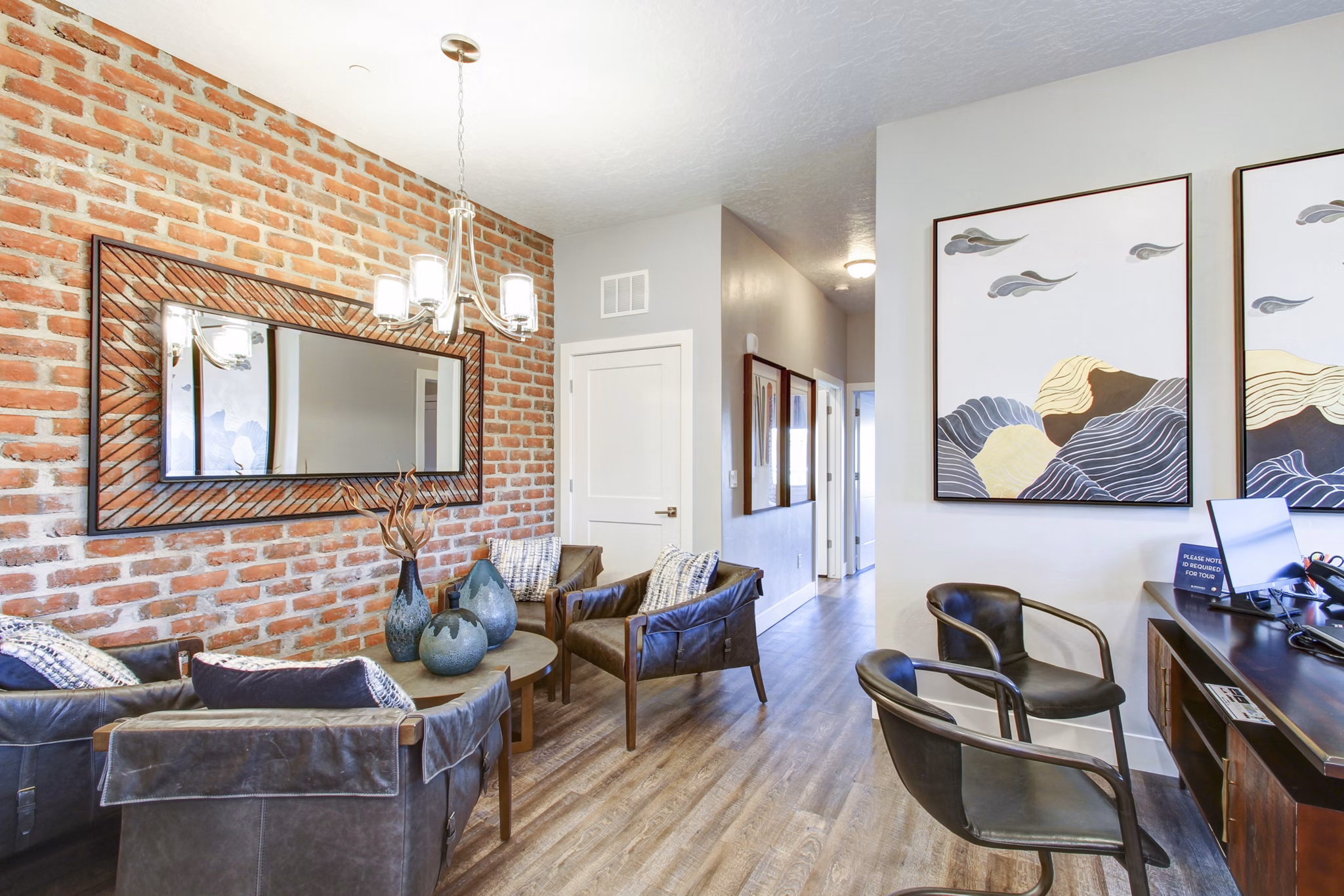 Modern clubhouse with stylish furnishings at Park East Apartments